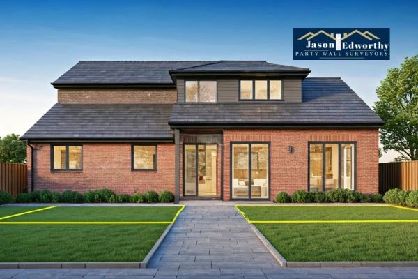 Home extension focusing on boundary line Farnham